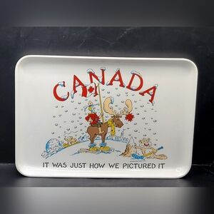 Vintage Canada It Was Just How We Pictured It Serving Tray Far-Sketched 10.5”